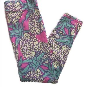 Ivory Ella Pineapple Print Crop Leggings